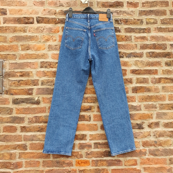 Levi's Ribcage Straight Ankle Jeans Blue W27 L29. - Picture 7 of 14